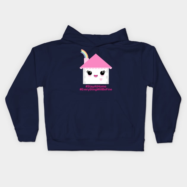 Stay at home Kids Hoodie by Pendientera